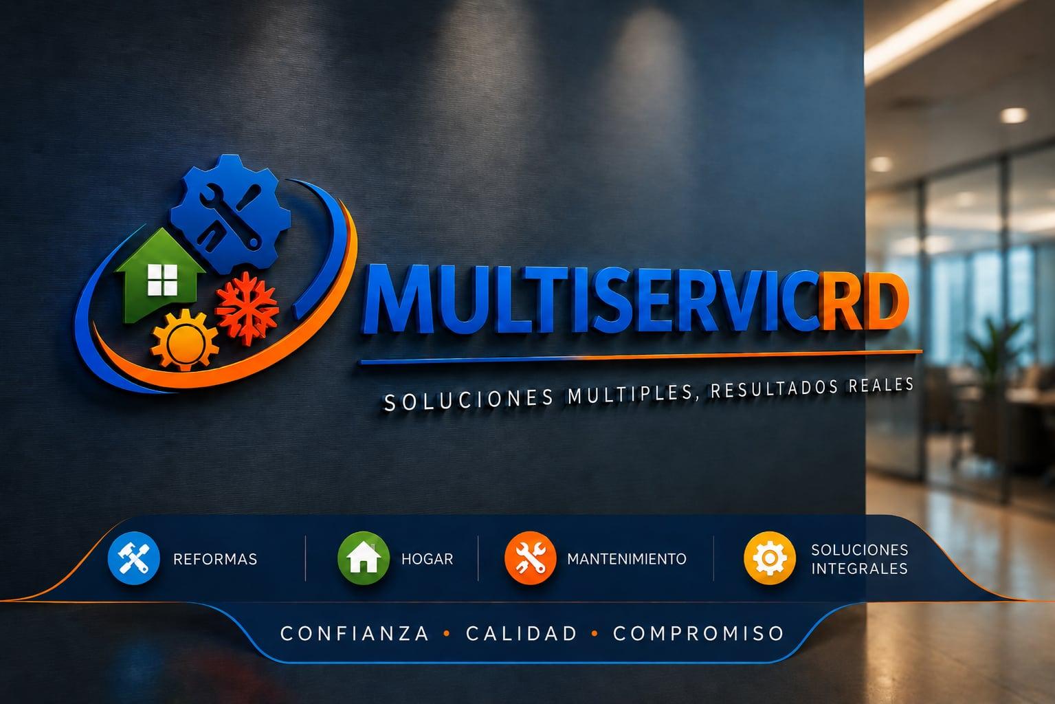 Imagen corporativa de MULTISERVICRD sobre sus servicios de reformas, aire acondicionado y mantenimiento